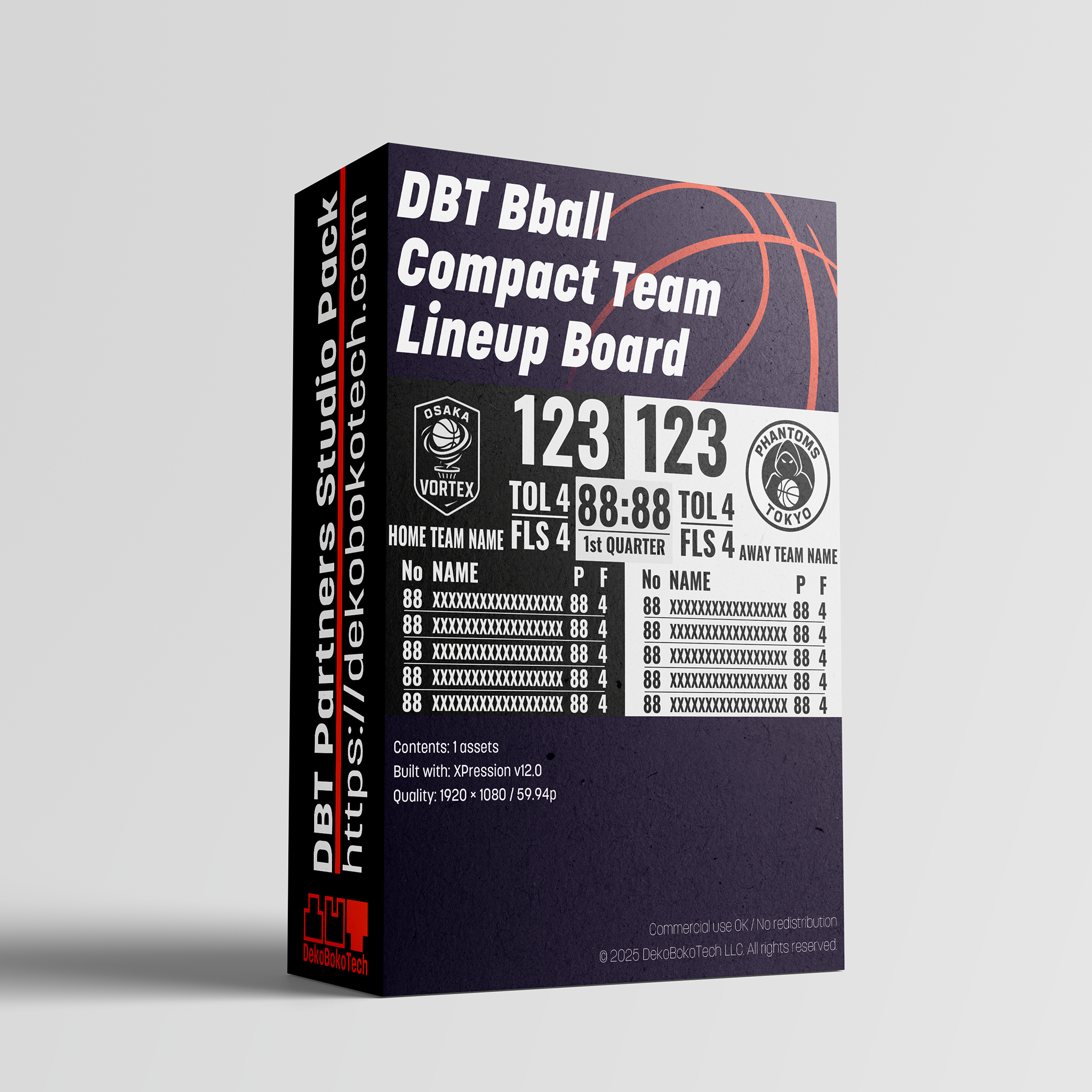 DBT_Bball_Compact Team Lineup Board