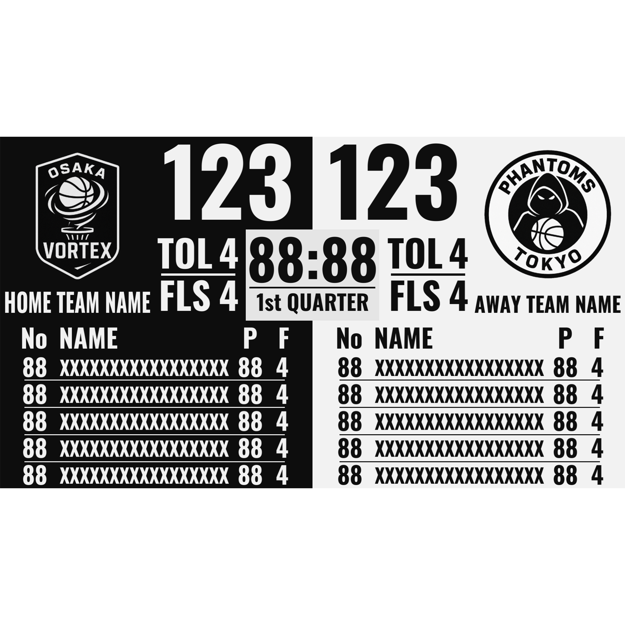 DBT_Bball_Compact Team Lineup Board