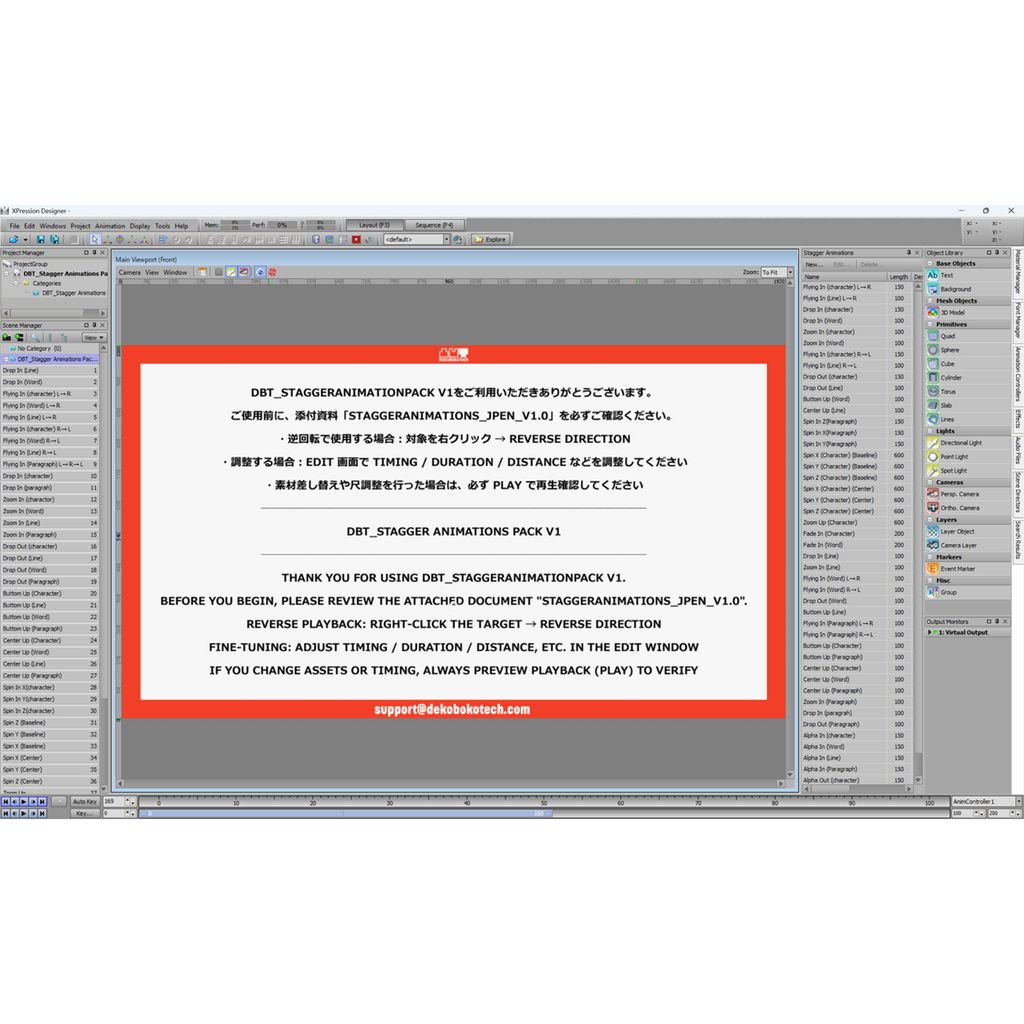 Stagger Animations Pack V1