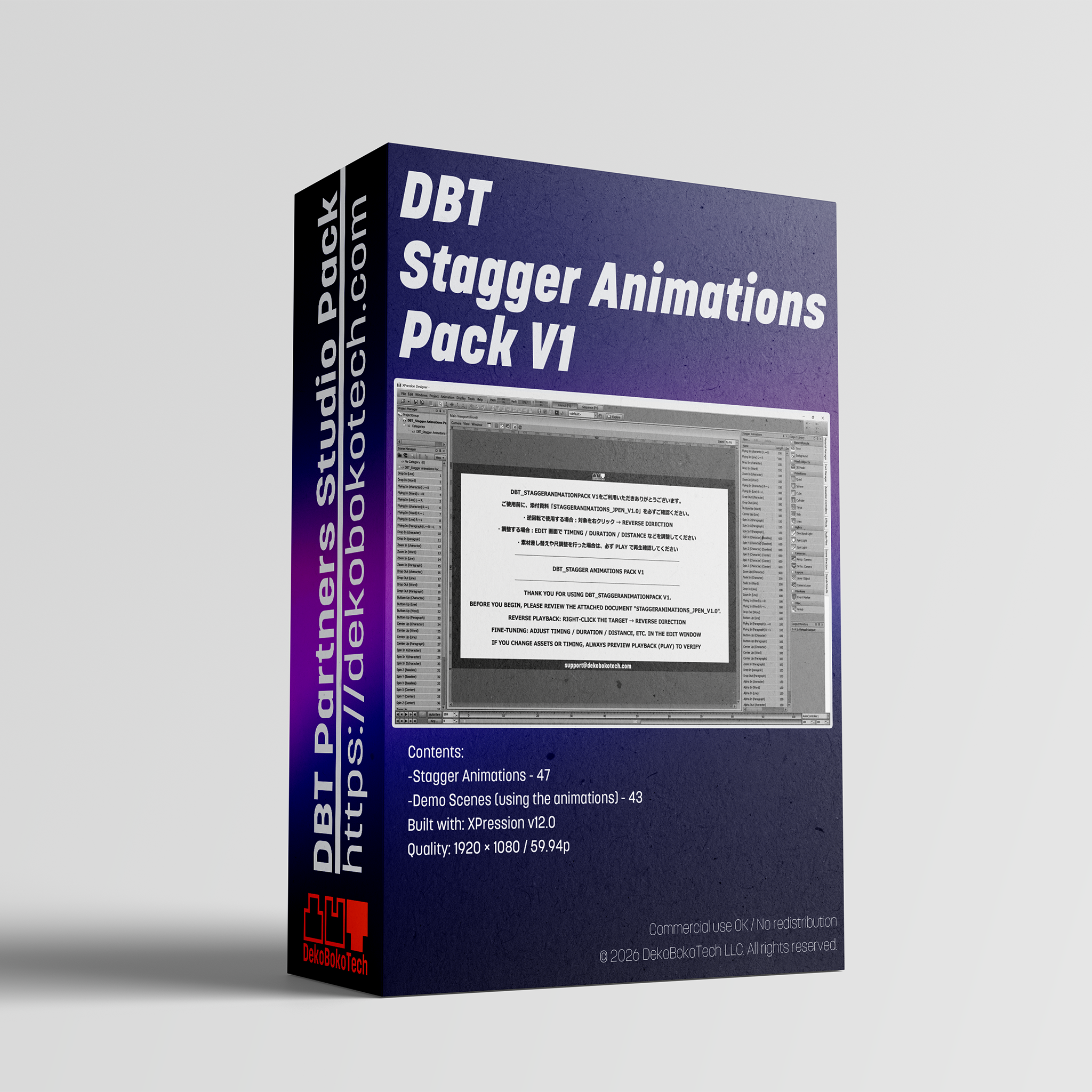 DBT_Stagger Animations Pack V1