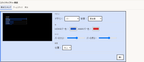 Live input screen, stats graphics settings tab