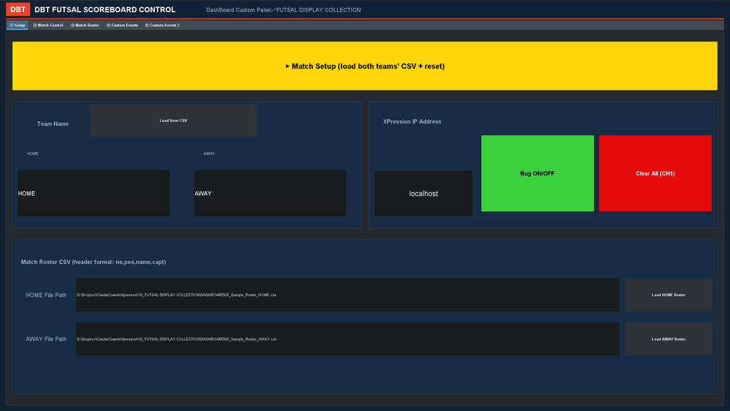 FUTSAL SCOREBOARD CONTROL