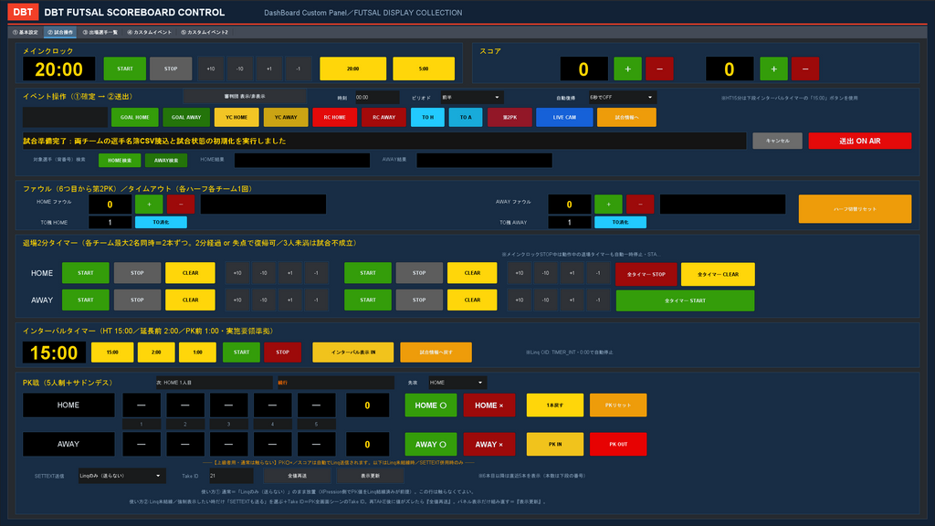 FUTSAL SCOREBOARD CONTROL